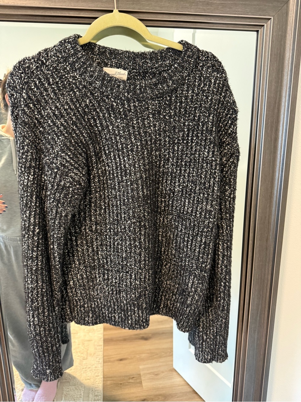 Universal Thread Black & White Marled Crewneck Sweater